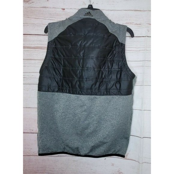 Adidas Golf Vest ClimaHeat Quilted 1/2 Zip Black Grey BC5323 Men’s Small New - Picture 2 of 12
